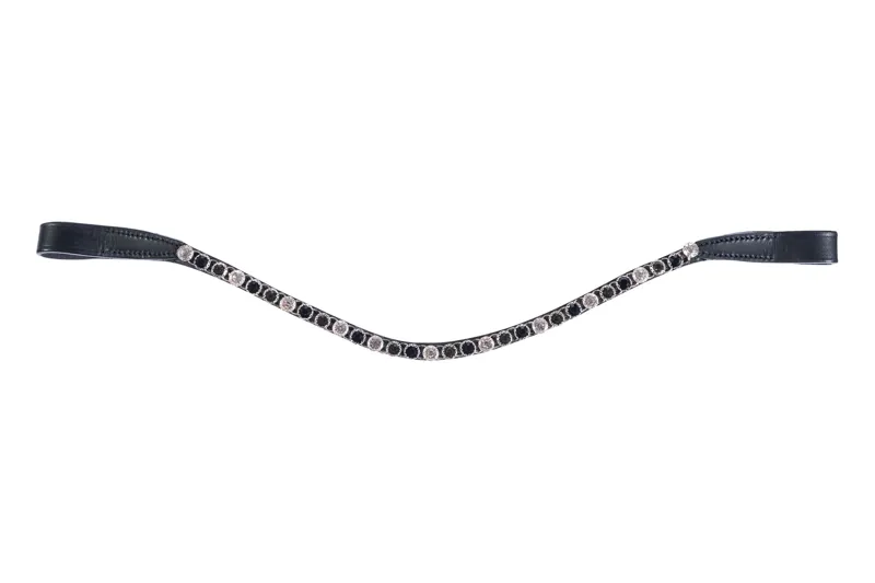 HKM Precious Browband in Black White and Grey
